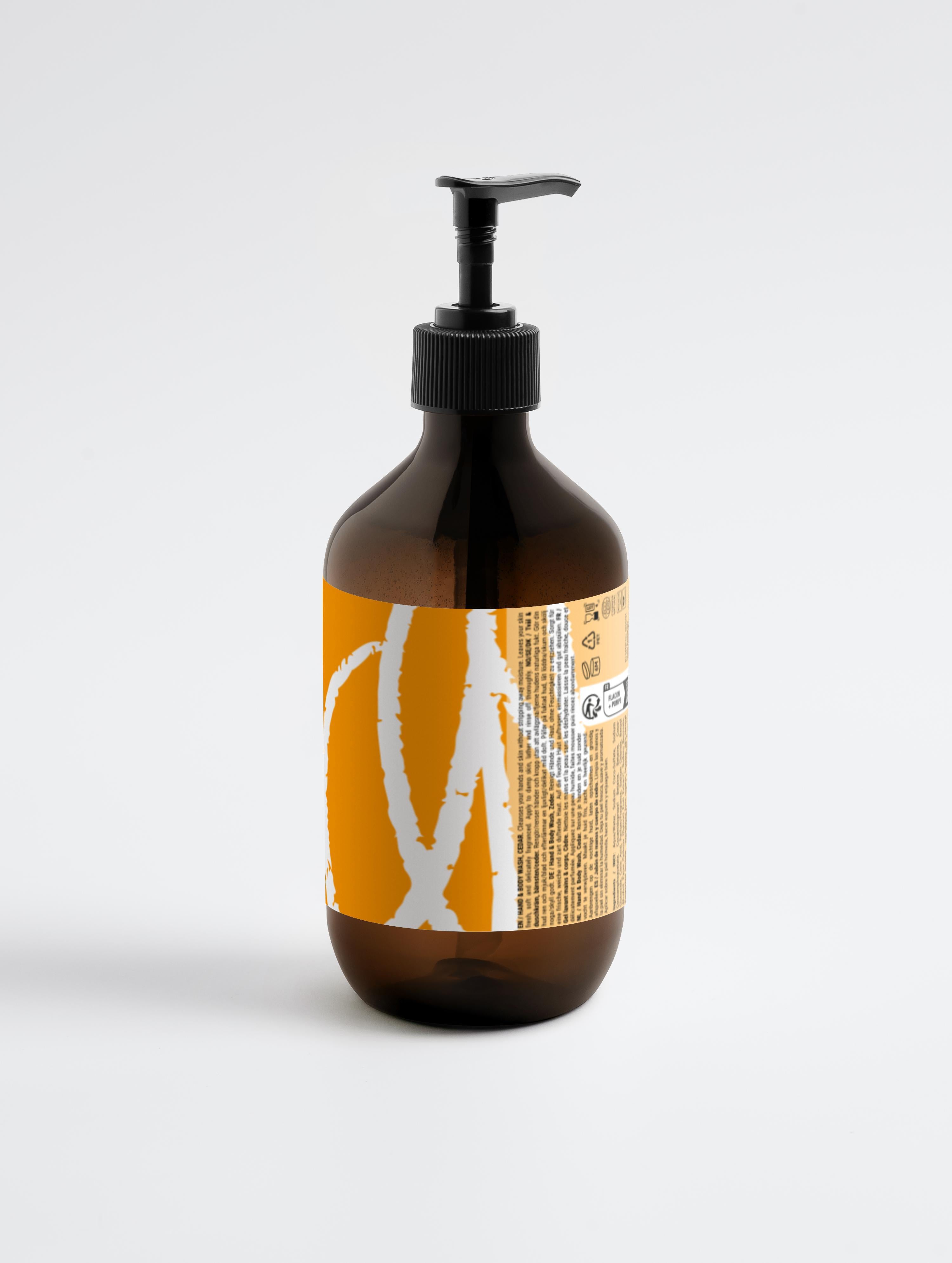 Hand & Body Wash, Peppermint & Dark Cedar