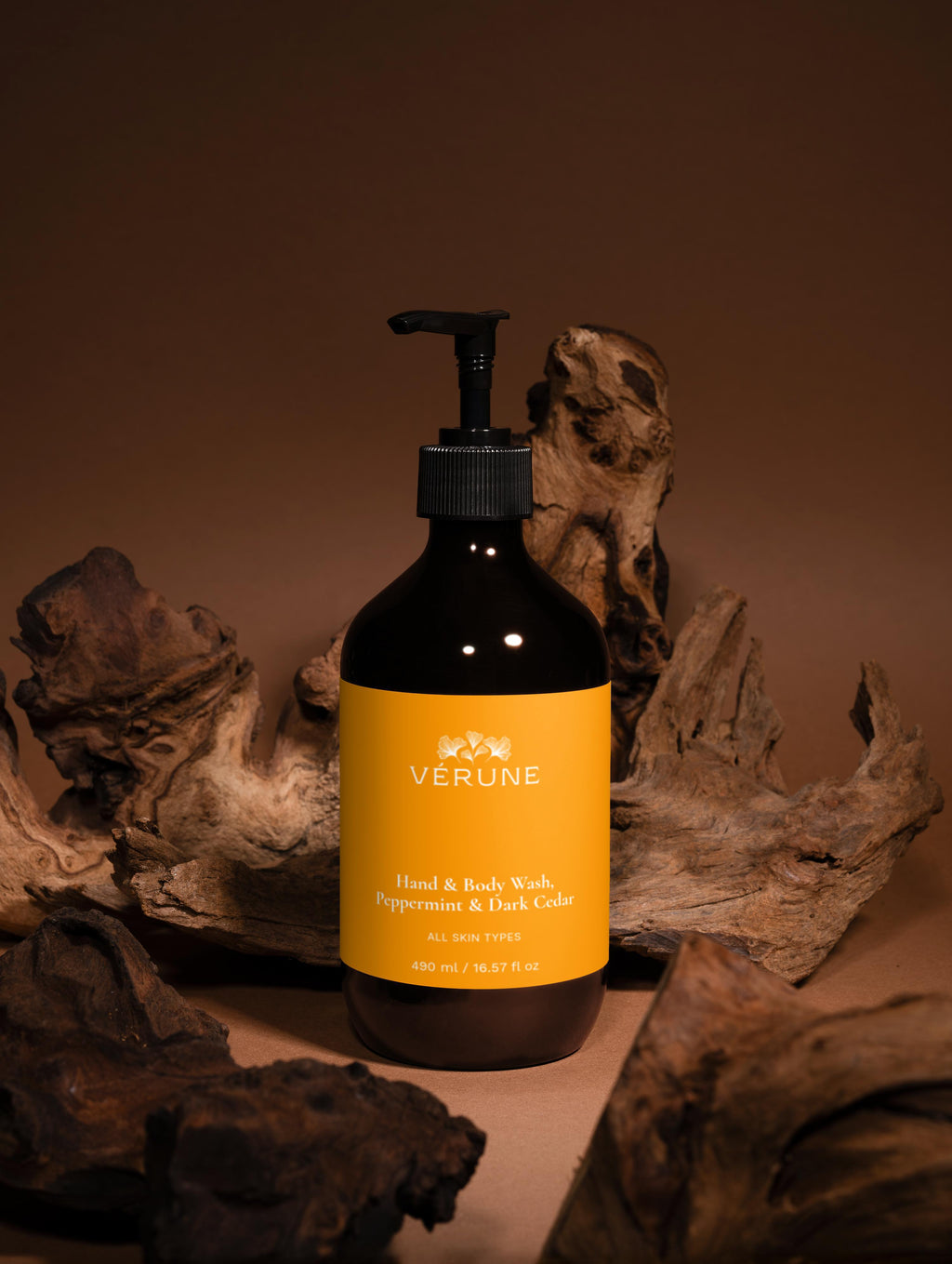 Hand & Body Wash, Peppermint & Dark Cedar